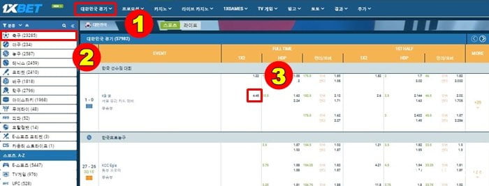 스포츠 베팅에 참여하세요