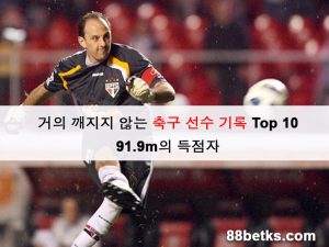 거의 깨지지 않는 축구 선수 기록 Top 10: 91.9m의 득점자