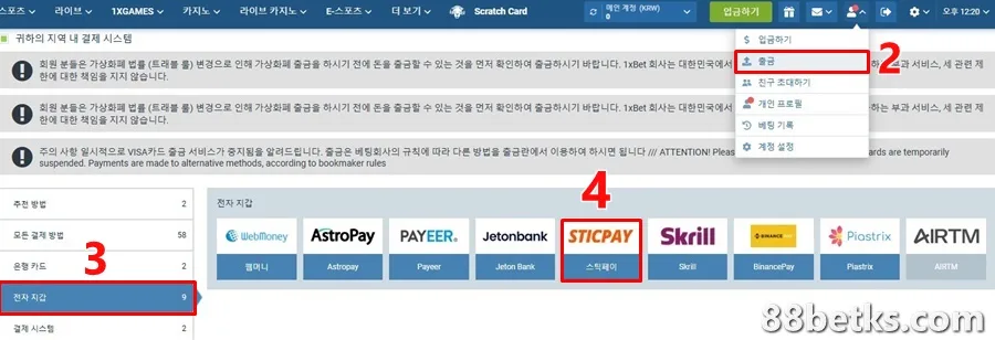전자지갑을 통한 출금 방법 선택 | 100% 성공