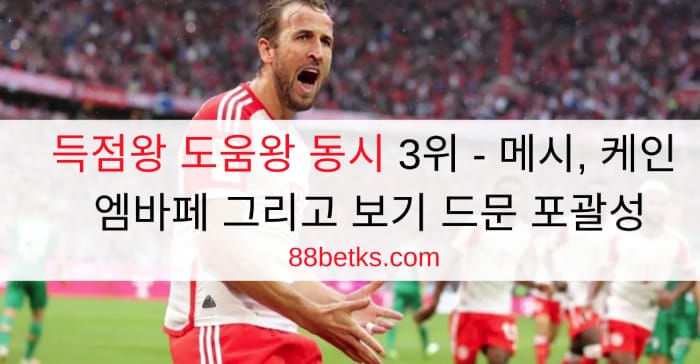 득점왕 도움왕 동시 3위 - 메시, 케인, 엠바페 그리고 보기 드문 포괄성
