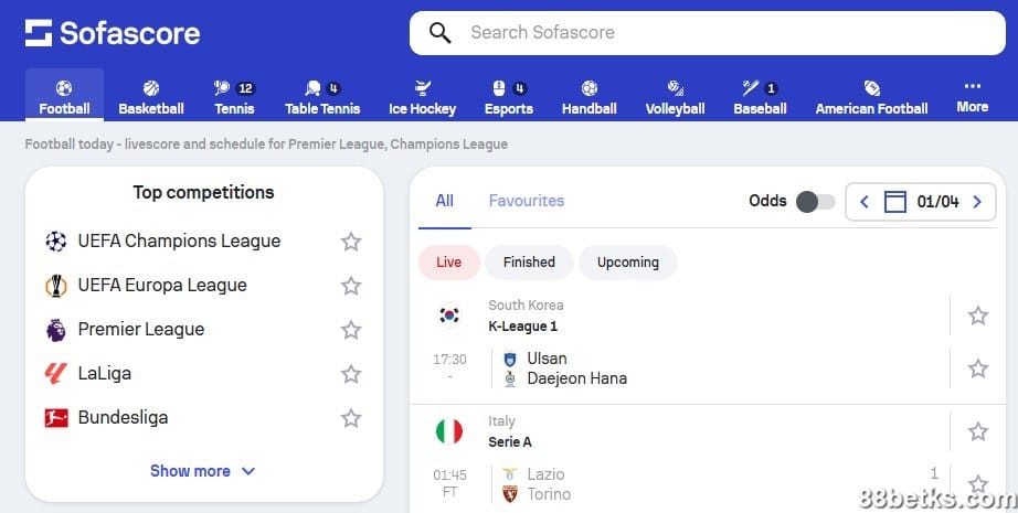 소파스코어(sofascore.com)