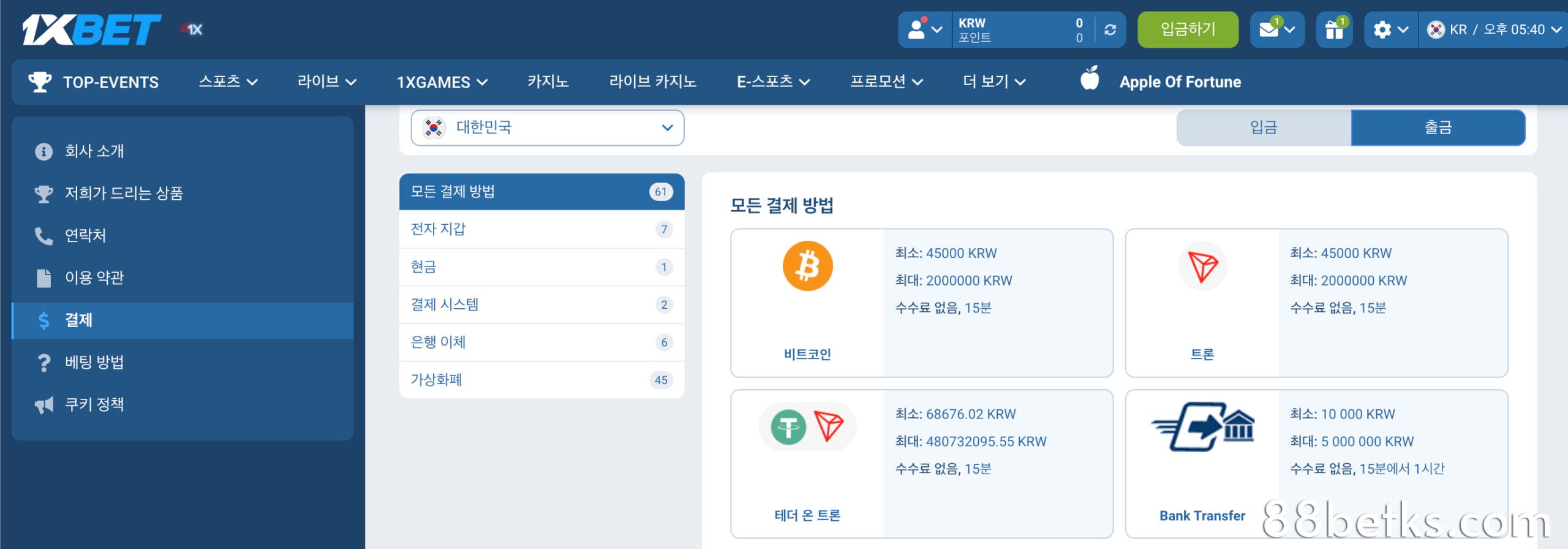 초보자를 위한 1XBET 출금 방법 선택 시 X 참고 사항