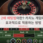 2배 배팅법이란? 카지노 게임에 효과적으로 적용하는 방법